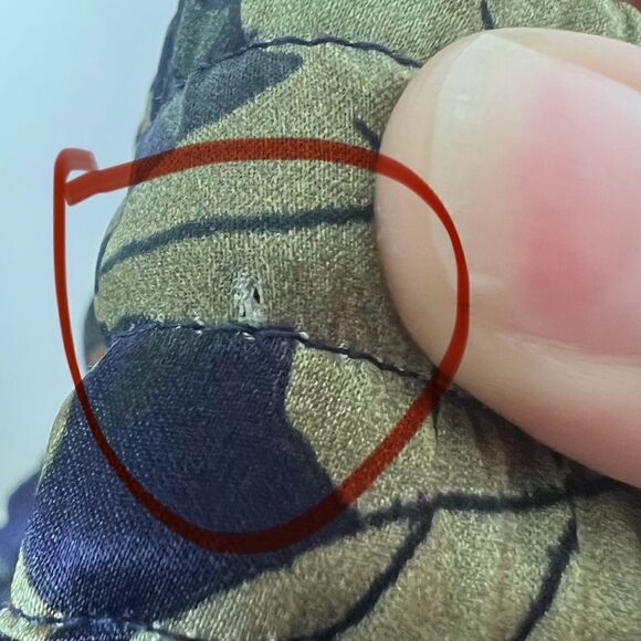 Johnny Was Biya Navy Blue Multi Silk Floral Wide Leg Cargo Chiome Pants Small - Picture 11 of 13